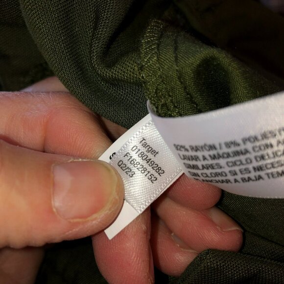 A New Day Slim Ankle Pants Green Elastic In Back Of Waist Side Pockets Size 14 - Picture 11 of 12